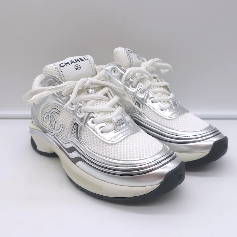 CC Logo Sneaker 'White Silver' Wmns